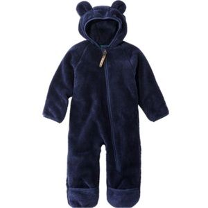 L.L. Bean | High Pile Fleece Bunting in Bright Navy 6-12 mos.